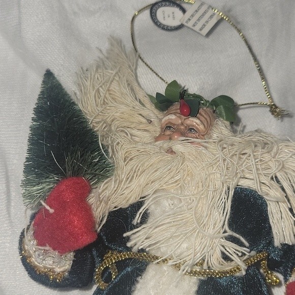 BRN VNTG OLD WORLD Santa Claus Ornament Lantern Christmas Folk Art 8 inches - Picture 6 of 9